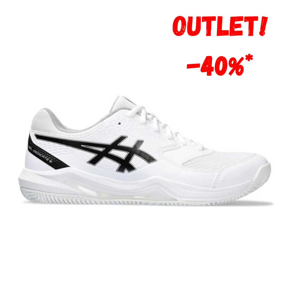 Sapatilha de Ténis Masculina Asics Gel-Dedicate 8 Clay Court - Branco 