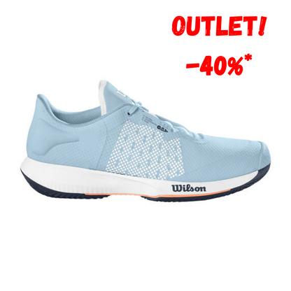 Zapatillas de tenis Wilson Kaos Swift Clay Court para mujer, color azul claro