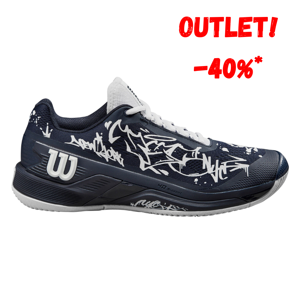 Zapatillas de Tenis Hombre Wilson Rush Pro 4.0 Hope NYC Piso Mixto - Azul oscuro