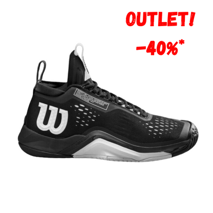 Zapatillas de Tenis Wilson Rush Pro Tour Mid Piso Mixto - Negro