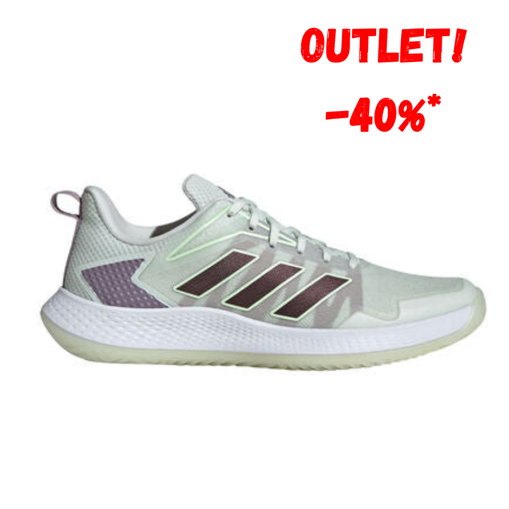 Zapatillas de Tenis Mujer Adidas Defiant Speed ​​Piso Mixto - Blanco/ Plateado