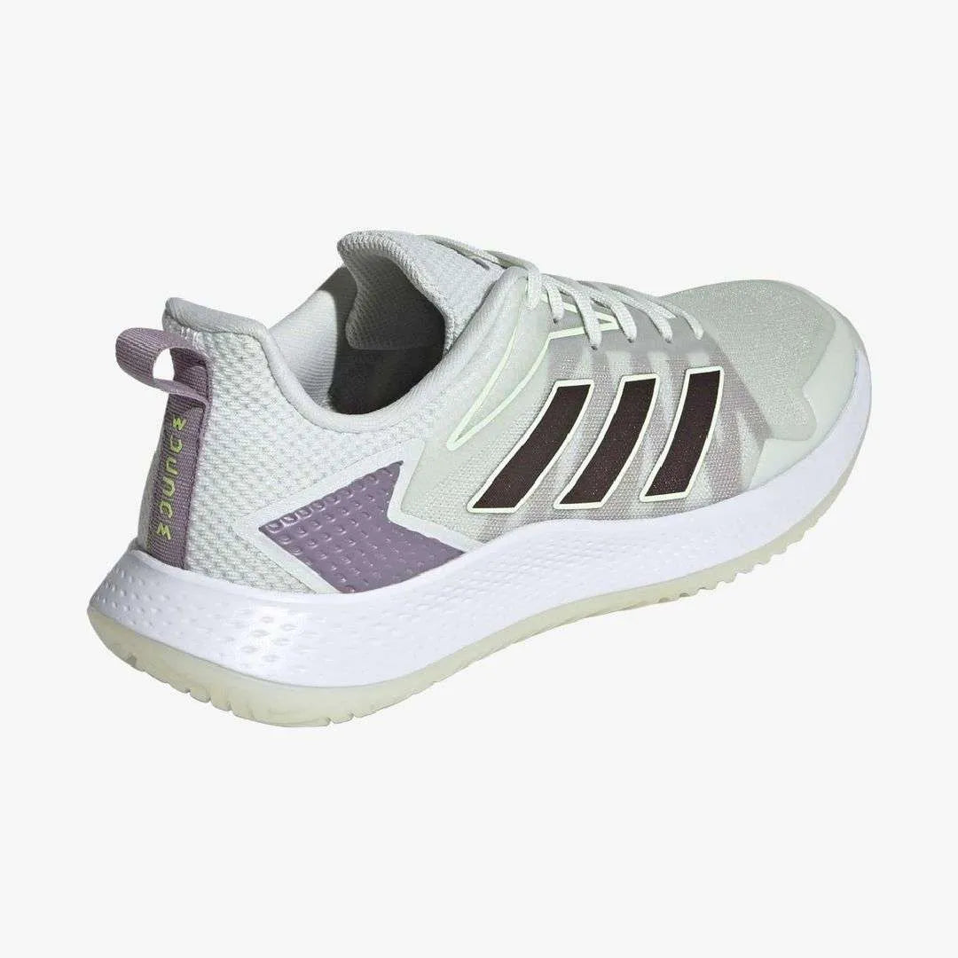 Zapatillas de Tenis Mujer Adidas Defiant Speed ​​Piso Mixto - Blanco/ Plateado