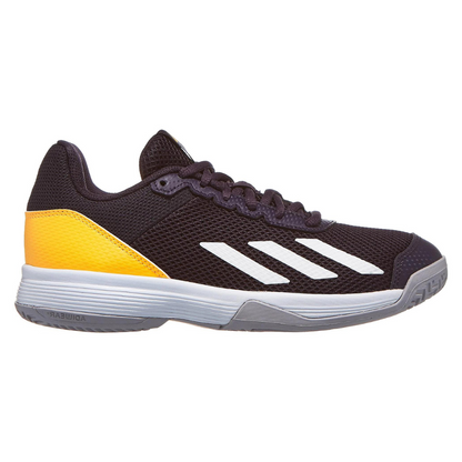 Zapatillas de Tenis Junior Adidas Courtflash Piso Mixto  - Negro/Amarillo