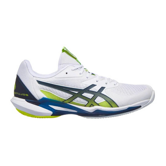 Asics Solution Speed FF3 Clay Court Men Tennis Shoes - White/Blue