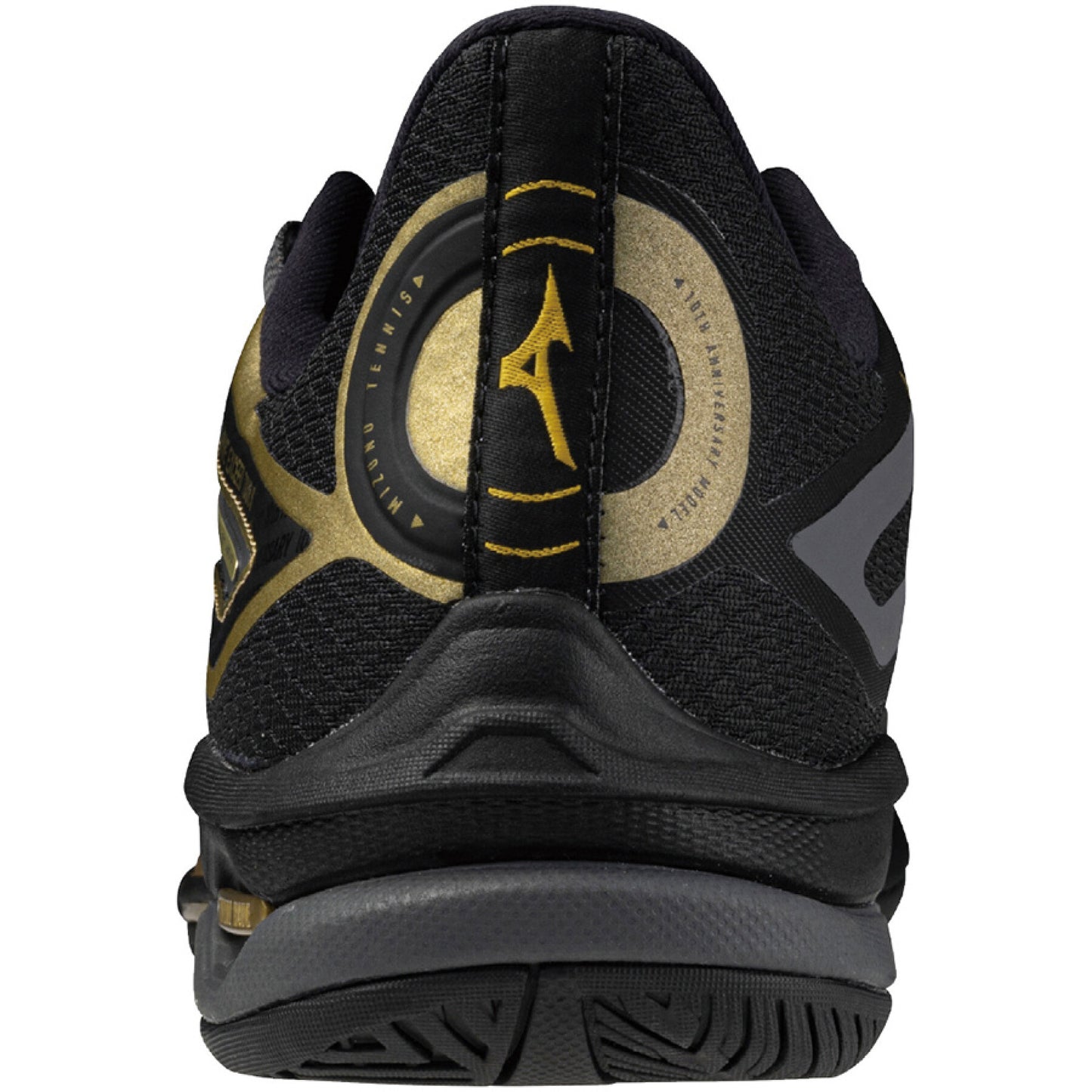 Sapatilha de Ténis Masculina Mizuno Wave Exceed Tour 6  10° Aniv. All Court - Preto/Dourado