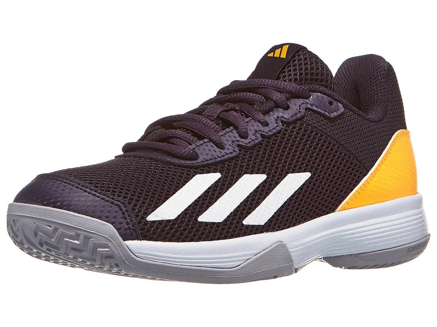 Zapatillas de Tenis Junior Adidas Courtflash Piso Mixto  - Negro/Amarillo