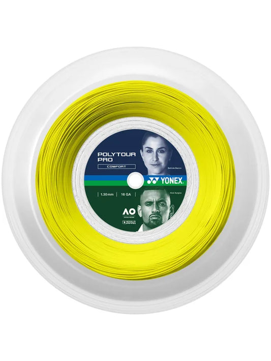 Rolo de Cordas Yonex Polytour Pro 1.30 Amarelo