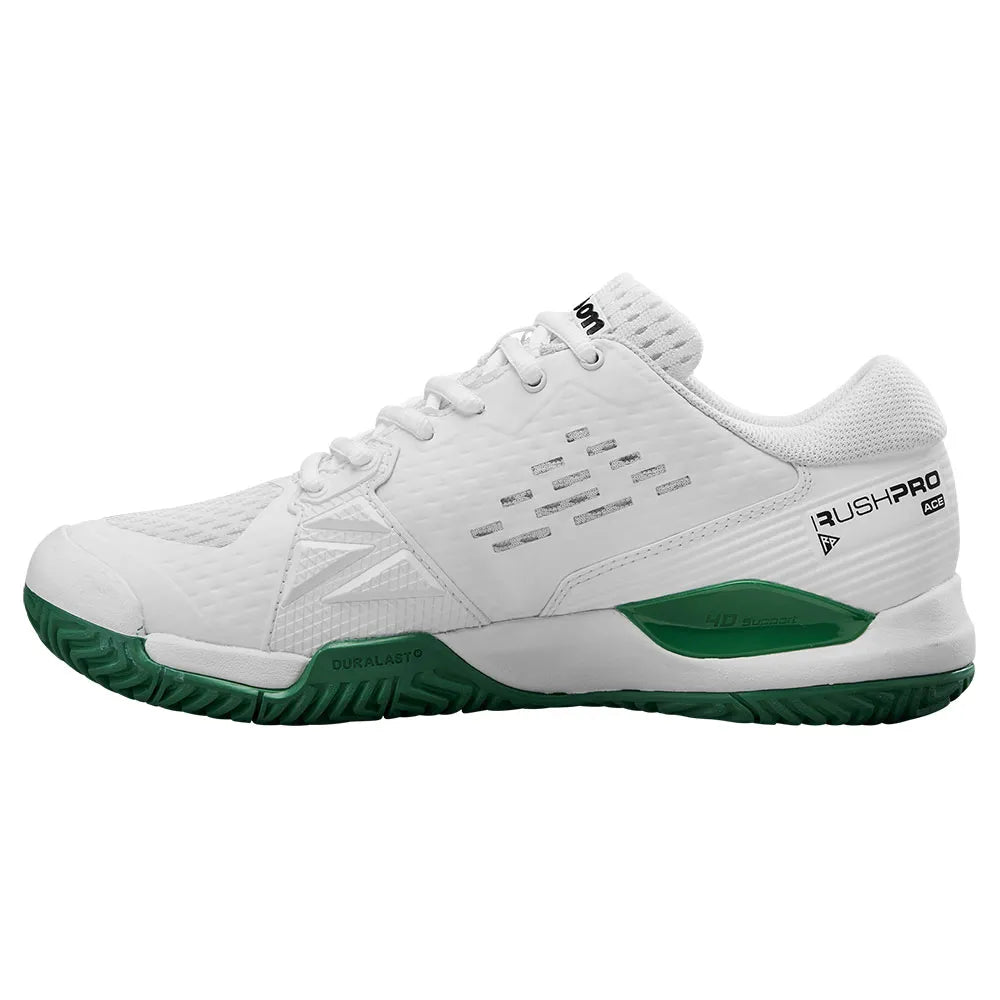 Wilson Rush Pro Ace Junior Shoes - White/Green